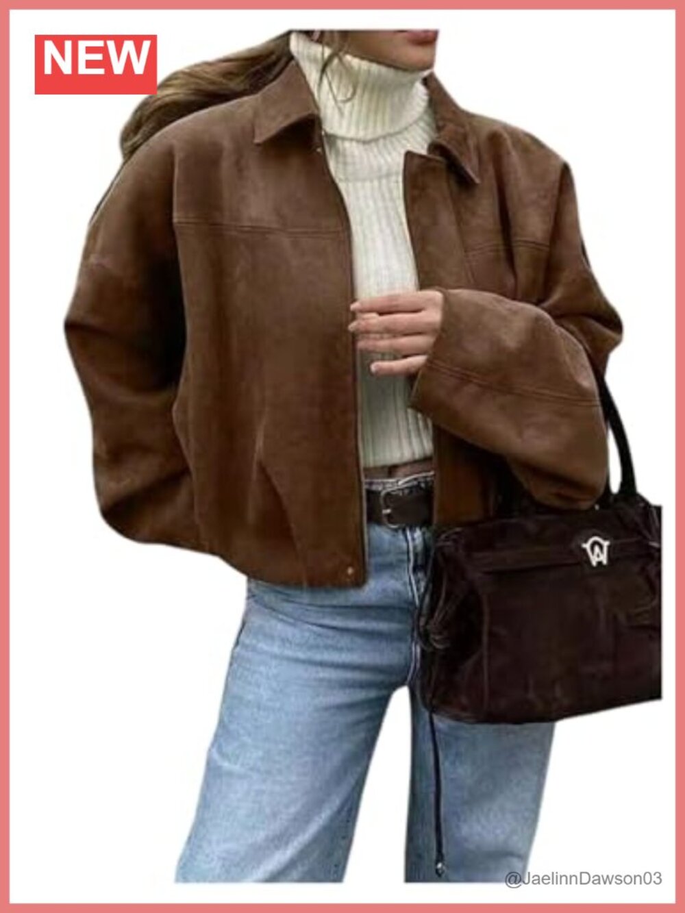 Faux Suede Zip Up Bomber Jacket Long Sleeve Streetwear Outerwear